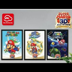 Super Mario 3D All-Stars Poster Set of 3